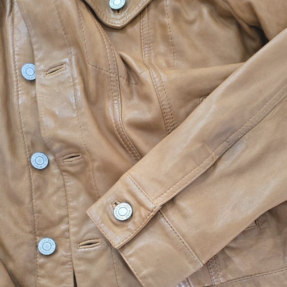 Lucky Brand Women's Brown Leather Jacket - Picture 16 of 16